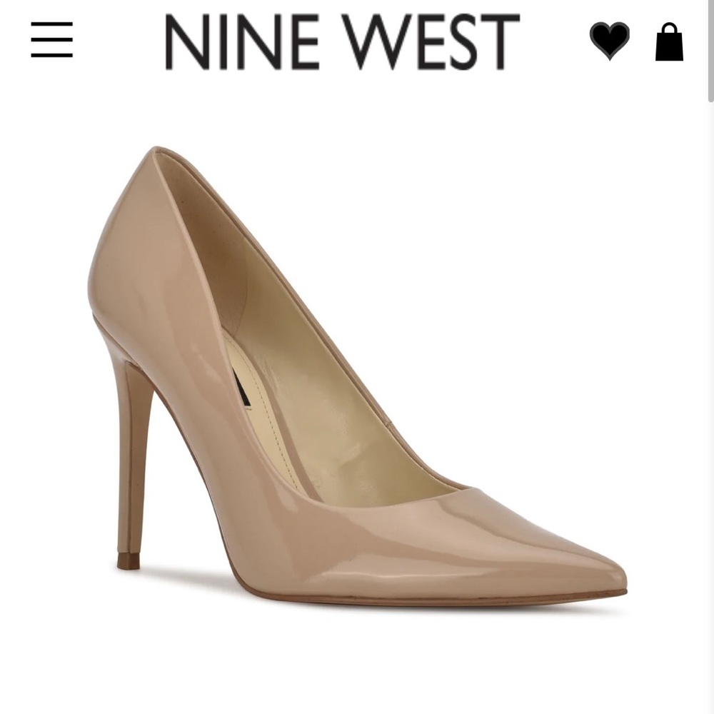 Nine West Nude Patent Leather Pumps
